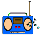 Dibujo Radio cassette 2 pintado por ggtttgyy