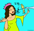 Dibujo Princesa cantando pintado por PRINCESASSS