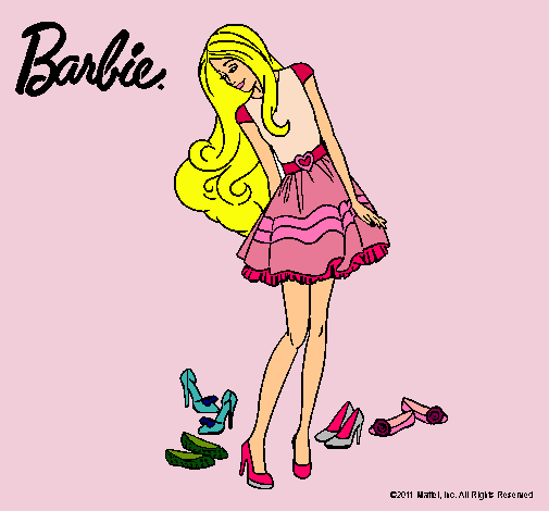 Barbie y su colección de zapatos