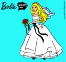 Dibujo Barbie vestida de novia pintado por chiqui-mon