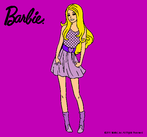 Dibujo Barbie veraniega pintado por Ester