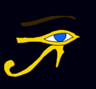 Dibujo Ojo Horus pintado por dianaoriz