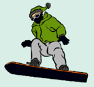 Dibujo Snowboard pintado por eginga