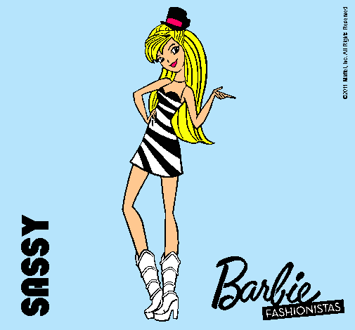 Dibujo Barbie Fashionista 2 pintado por lizdany