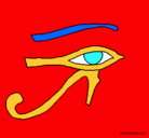 Dibujo Ojo Horus pintado por nmata