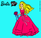 Dibujo Barbie vestida de novia pintado por AILITA