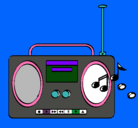 Dibujo Radio cassette 2 pintado por qwertyu