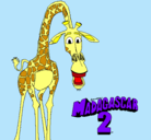 Dibujo Madagascar 2 Melman pintado por nura