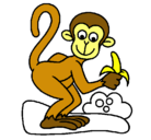 Dibujo Mono pintado por INFANTIL