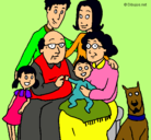 Dibujo Familia pintado por yudi