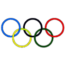 Dibujo Anillas de los juegos olimpícos pintado por OLIMPIADAS