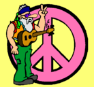 Dibujo Músico hippy pintado por ettevi