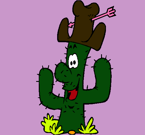 Cactus con sombrero