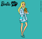 Dibujo Barbie con un gatito pintado por Mirene