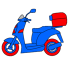 Dibujo Ciclomotor pintado por moto