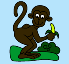 Dibujo Mono pintado por LORO