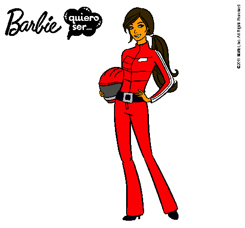 Barbie piloto de motos