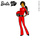 Dibujo Barbie piloto de motos pintado por Mensajera