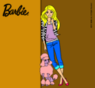 Dibujo Barbie con cazadora de cuadros pintado por dinsi