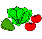 Dibujo Verduras pintado por yuriannys