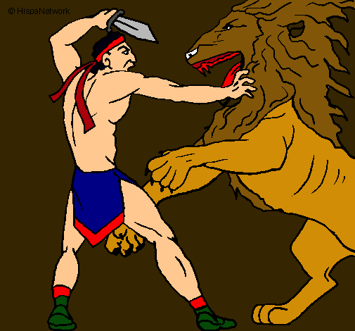 Gladiador contra león