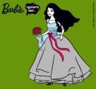 Dibujo Barbie vestida de novia pintado por miprincesa