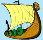 Dibujo Barco vikingo pintado por dieguii