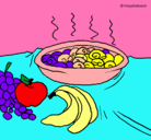 Dibujo Fruta y caracoles a la cazuela pintado por magaby