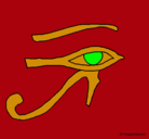 Dibujo Ojo Horus pintado por aliii