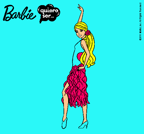 Dibujo Barbie flamenca pintado por AILITA