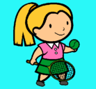 Dibujo Chica tenista pintado por lHeladita