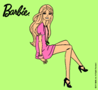 Dibujo Barbie sentada pintado por Leah