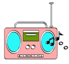 Dibujo Radio cassette 2 pintado por Estef