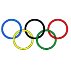 Dibujo Anillas de los juegos olimpícos pintado por robi