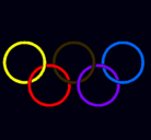 Dibujo Anillas de los juegos olimpícos pintado por orinokia