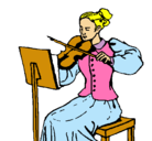 Dibujo Dama violinista pintado por geova