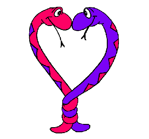 Dibujo Serpientes enamoradas pintado por sofia