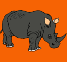 Dibujo Rinoceronte pintado por zxjuij