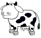 Dibujo Vaca pensativa pintado por INFANTIL
