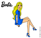 Dibujo Barbie sentada pintado por jadilla