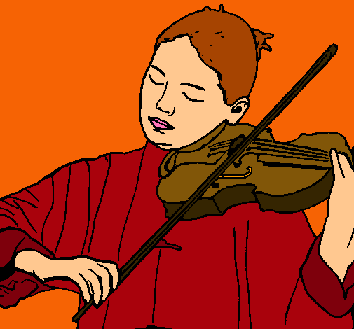 Dibujo Violinista pintado por mAArR