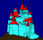 Dibujo Castillo medieval pintado por alle