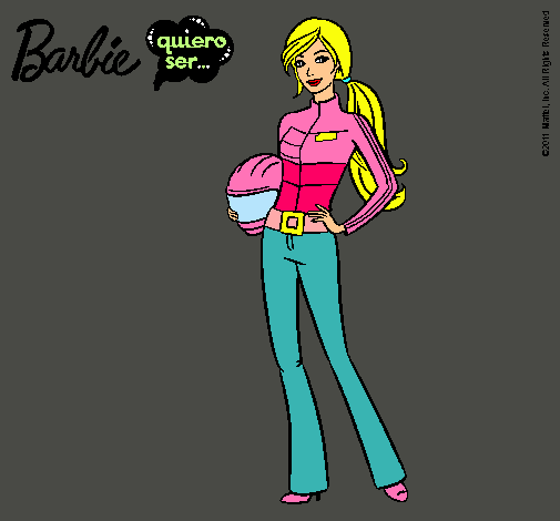 Barbie piloto de motos