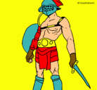 Dibujo Gladiador pintado por lebsai