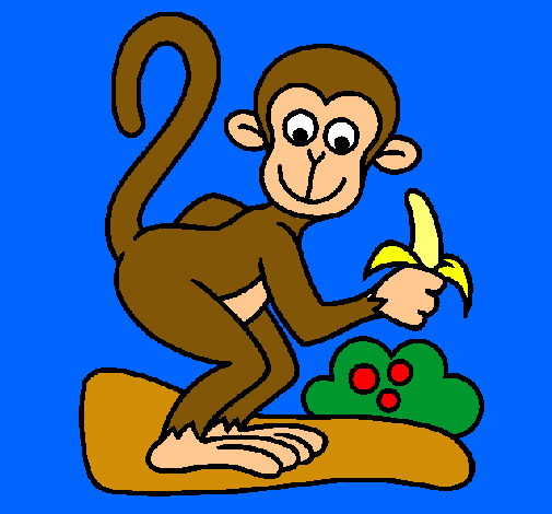Dibujo Mono pintado por Valu001