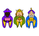 Dibujo Los Reyes Magos 4 pintado por apola