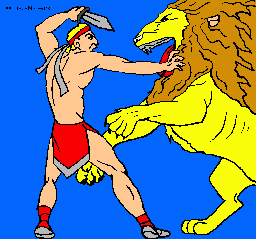 Gladiador contra león