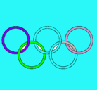 Dibujo Anillas de los juegos olimpícos pintado por jmkcgyuk