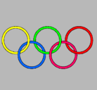 Dibujo Anillas de los juegos olimpícos pintado por claudia18