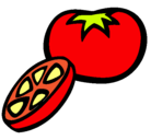 Dibujo Tomate pintado por poisaerta